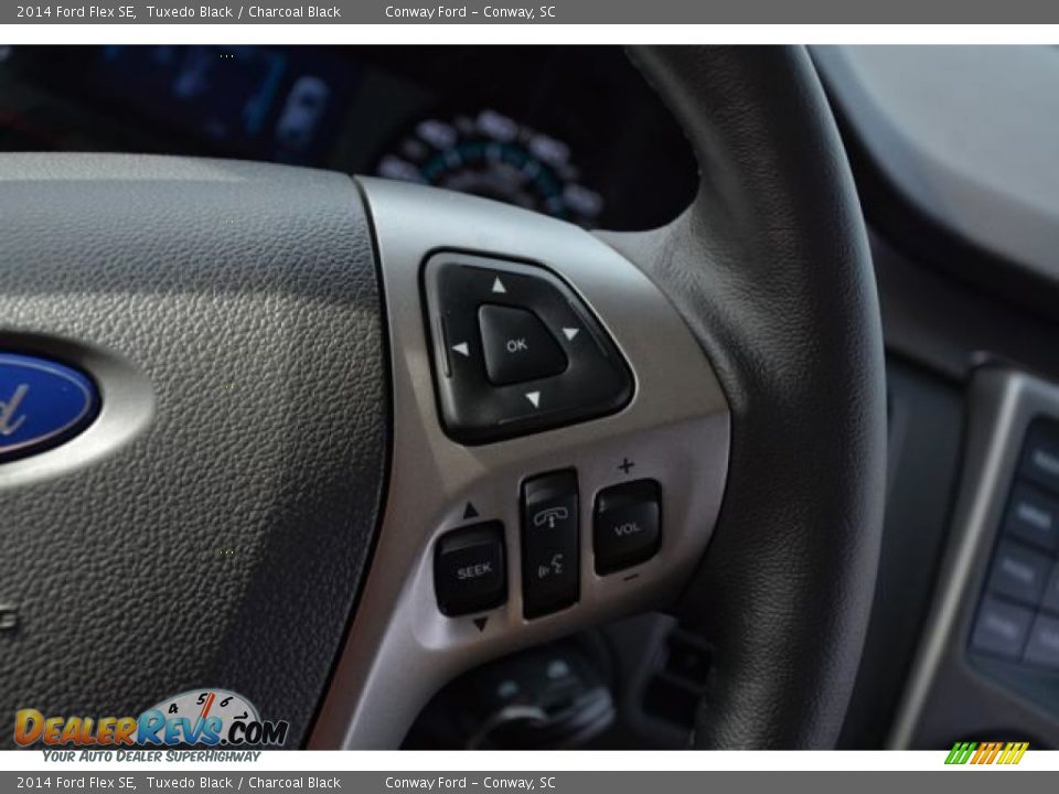 2014 Ford Flex SE Tuxedo Black / Charcoal Black Photo #31