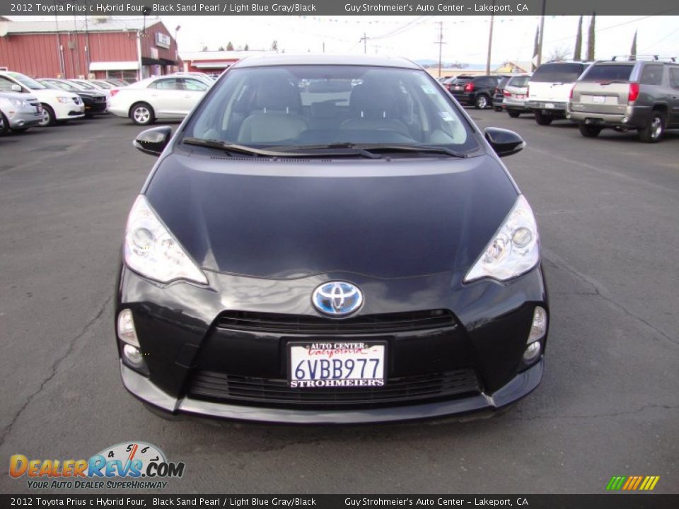 2012 Toyota Prius c Hybrid Four Black Sand Pearl / Light Blue Gray/Black Photo #2