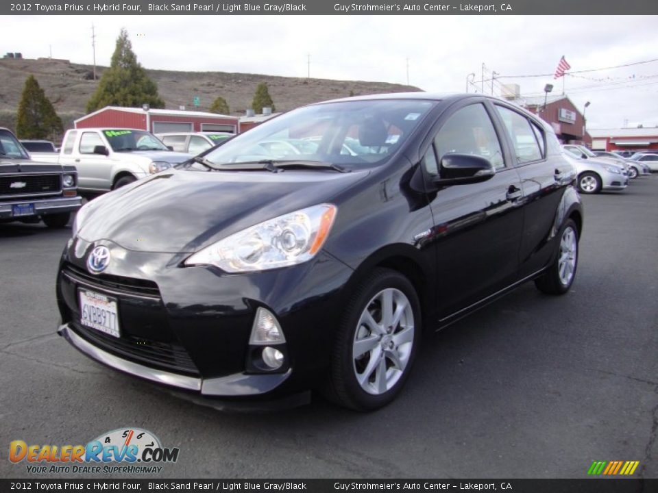 2012 Toyota Prius c Hybrid Four Black Sand Pearl / Light Blue Gray/Black Photo #3