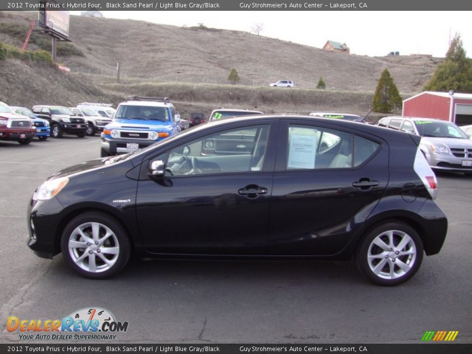 2012 Toyota Prius c Hybrid Four Black Sand Pearl / Light Blue Gray/Black Photo #4