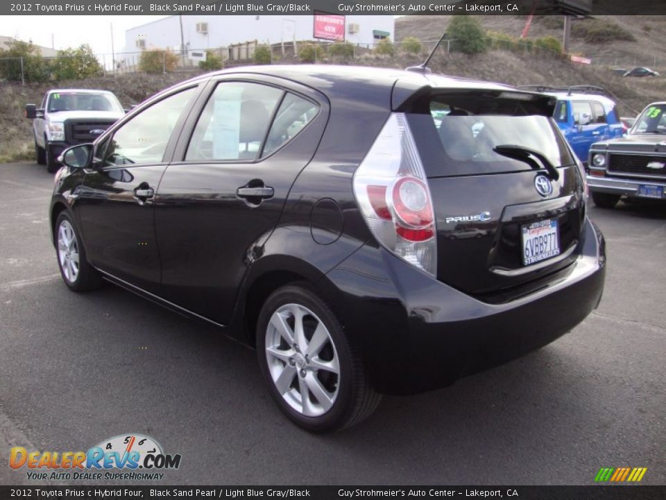 2012 Toyota Prius c Hybrid Four Black Sand Pearl / Light Blue Gray/Black Photo #5