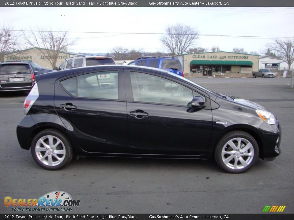 2012 Toyota Prius c Hybrid Four Black Sand Pearl / Light Blue Gray/Black Photo #8
