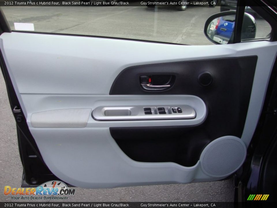 2012 Toyota Prius c Hybrid Four Black Sand Pearl / Light Blue Gray/Black Photo #9