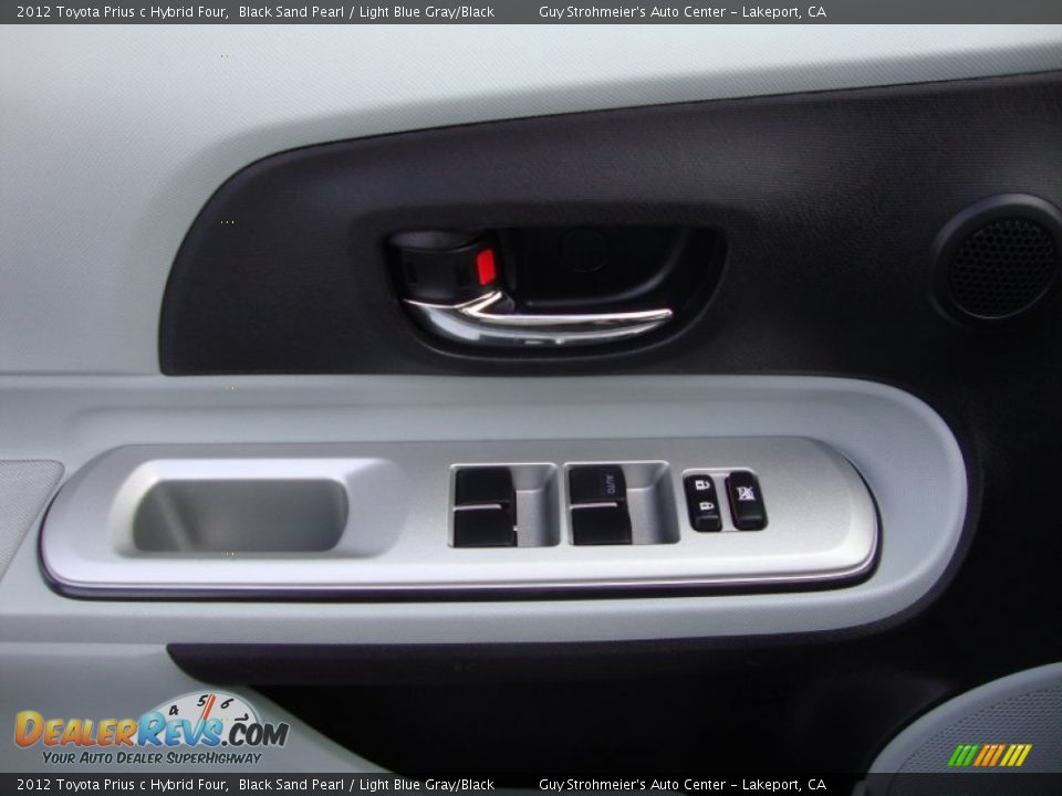 2012 Toyota Prius c Hybrid Four Black Sand Pearl / Light Blue Gray/Black Photo #10