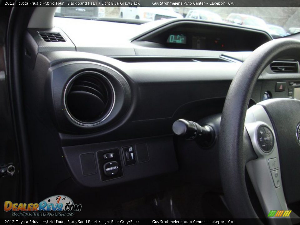 2012 Toyota Prius c Hybrid Four Black Sand Pearl / Light Blue Gray/Black Photo #11