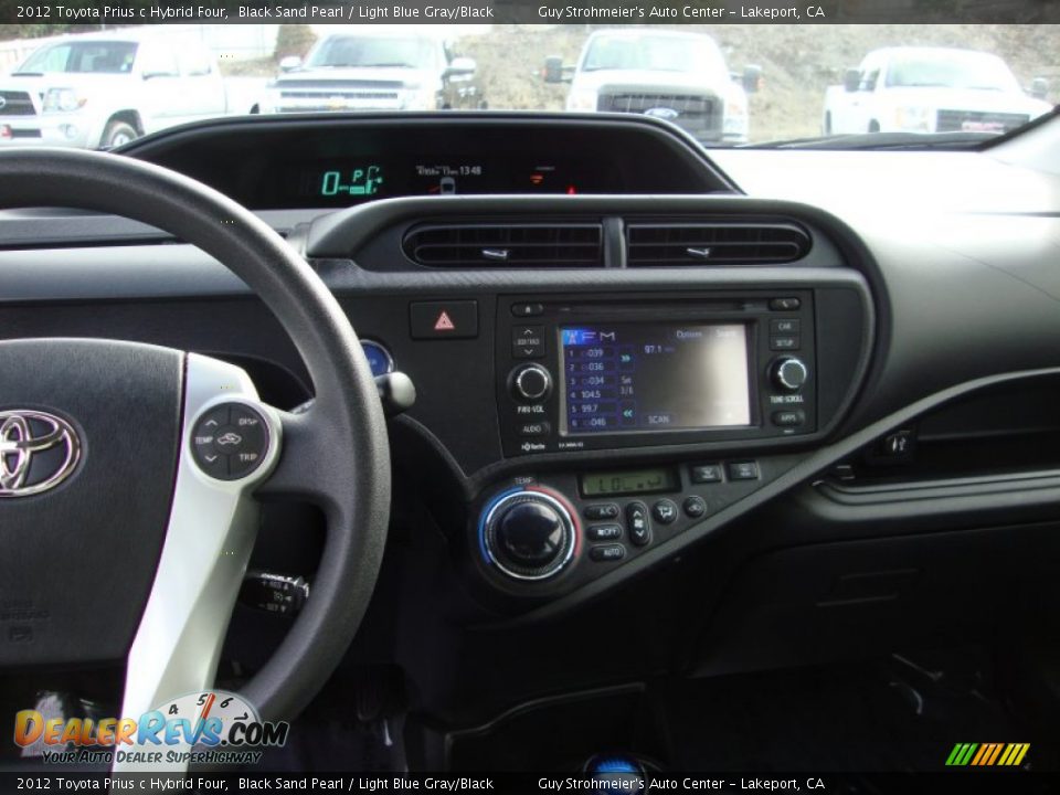 2012 Toyota Prius c Hybrid Four Black Sand Pearl / Light Blue Gray/Black Photo #13