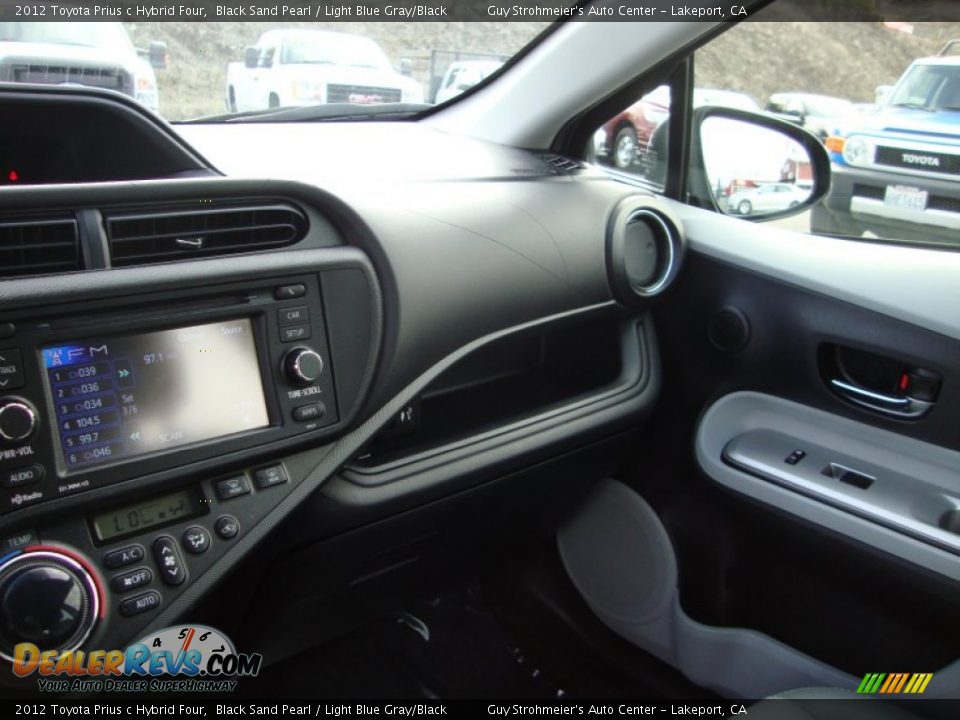 2012 Toyota Prius c Hybrid Four Black Sand Pearl / Light Blue Gray/Black Photo #14