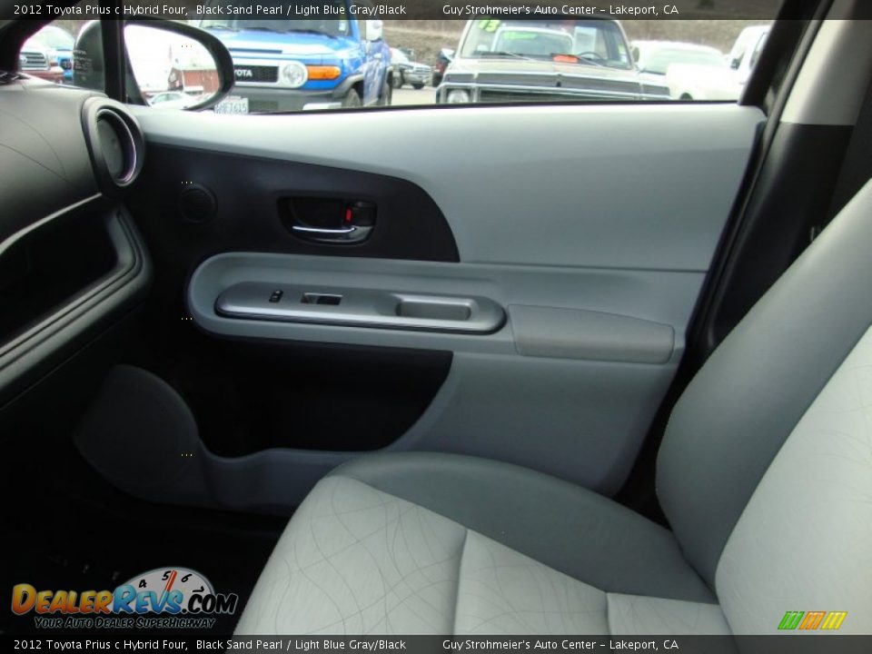 2012 Toyota Prius c Hybrid Four Black Sand Pearl / Light Blue Gray/Black Photo #15