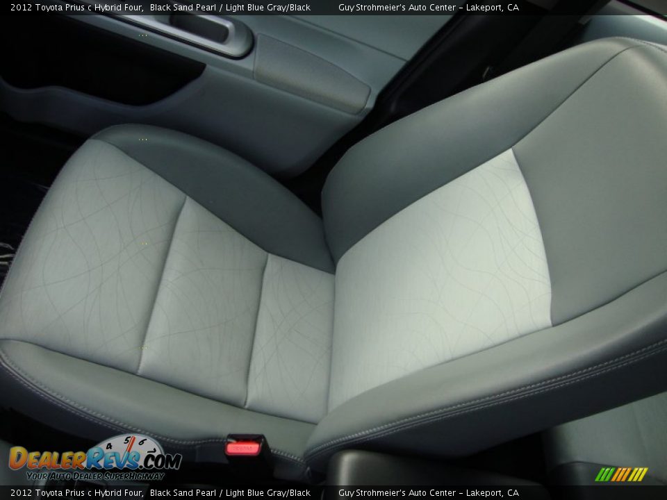 2012 Toyota Prius c Hybrid Four Black Sand Pearl / Light Blue Gray/Black Photo #16
