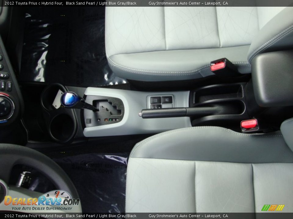 2012 Toyota Prius c Hybrid Four Black Sand Pearl / Light Blue Gray/Black Photo #17
