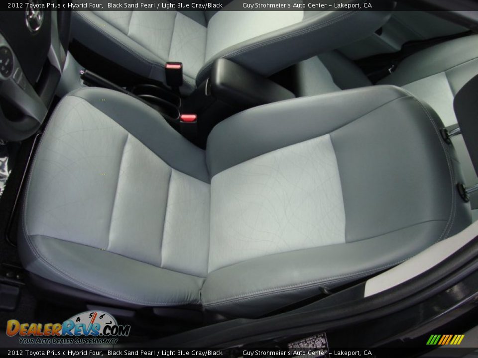 2012 Toyota Prius c Hybrid Four Black Sand Pearl / Light Blue Gray/Black Photo #18