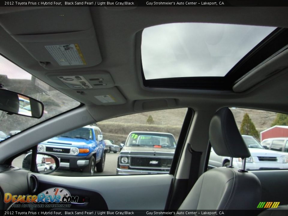 2012 Toyota Prius c Hybrid Four Black Sand Pearl / Light Blue Gray/Black Photo #19