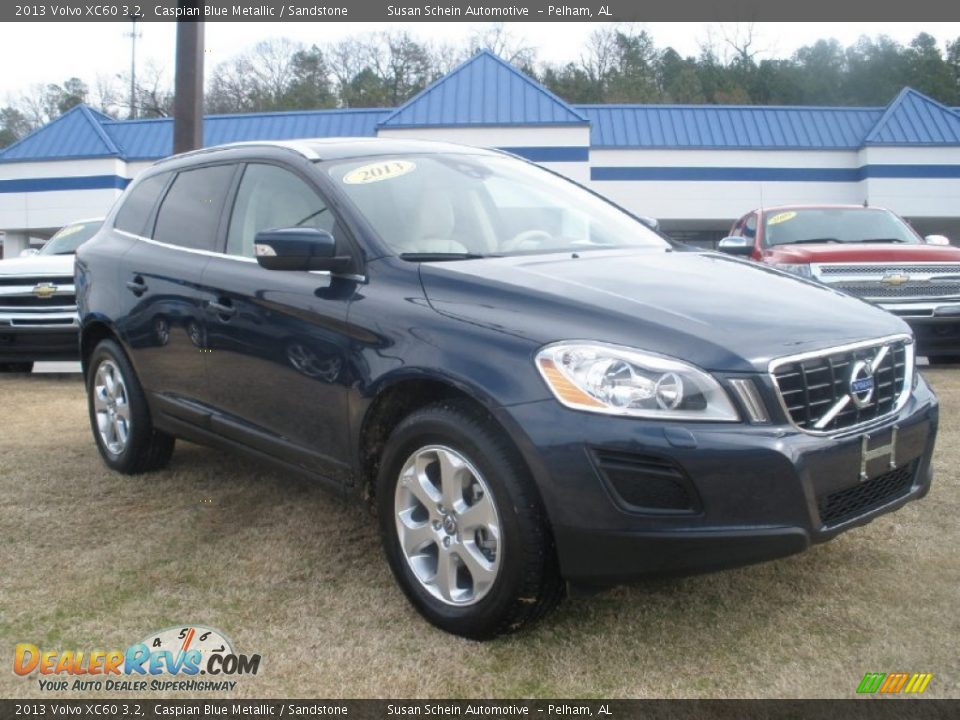 2013 Volvo XC60 3.2 Caspian Blue Metallic / Sandstone Photo #1