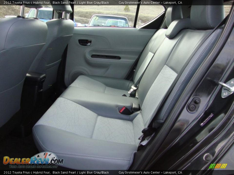 2012 Toyota Prius c Hybrid Four Black Sand Pearl / Light Blue Gray/Black Photo #21