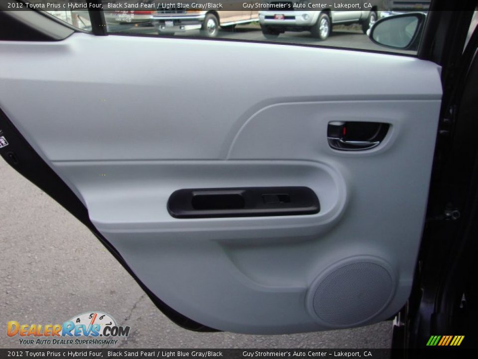 2012 Toyota Prius c Hybrid Four Black Sand Pearl / Light Blue Gray/Black Photo #22