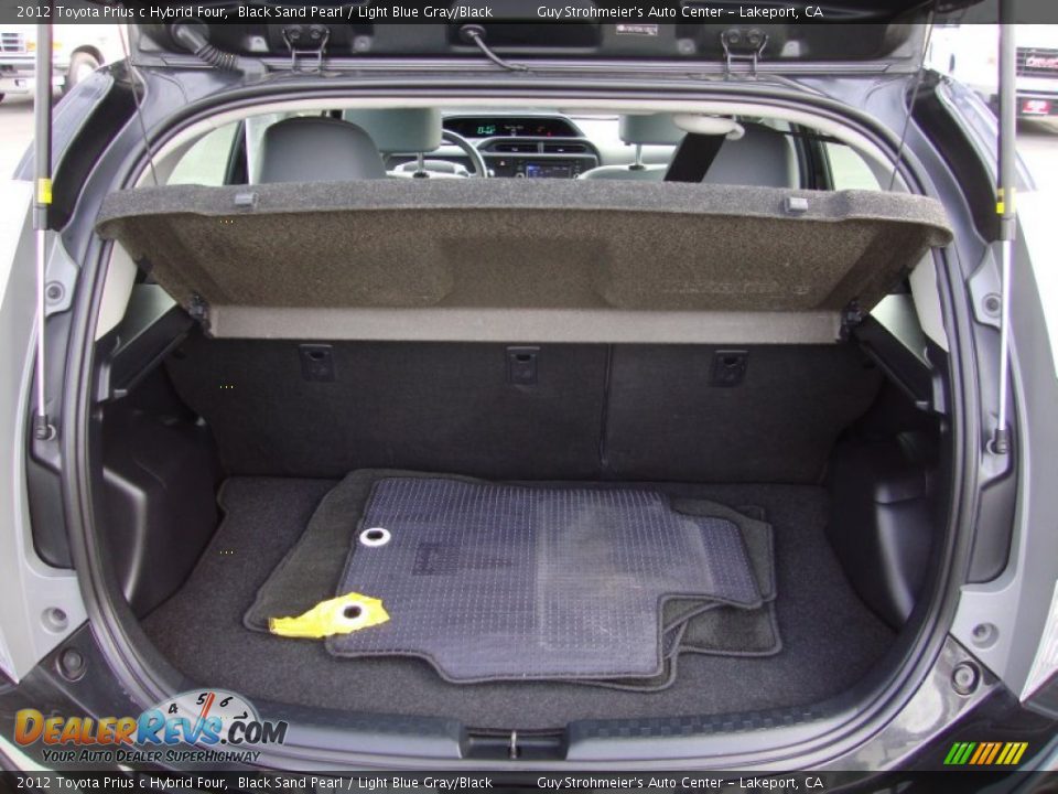 2012 Toyota Prius c Hybrid Four Black Sand Pearl / Light Blue Gray/Black Photo #23