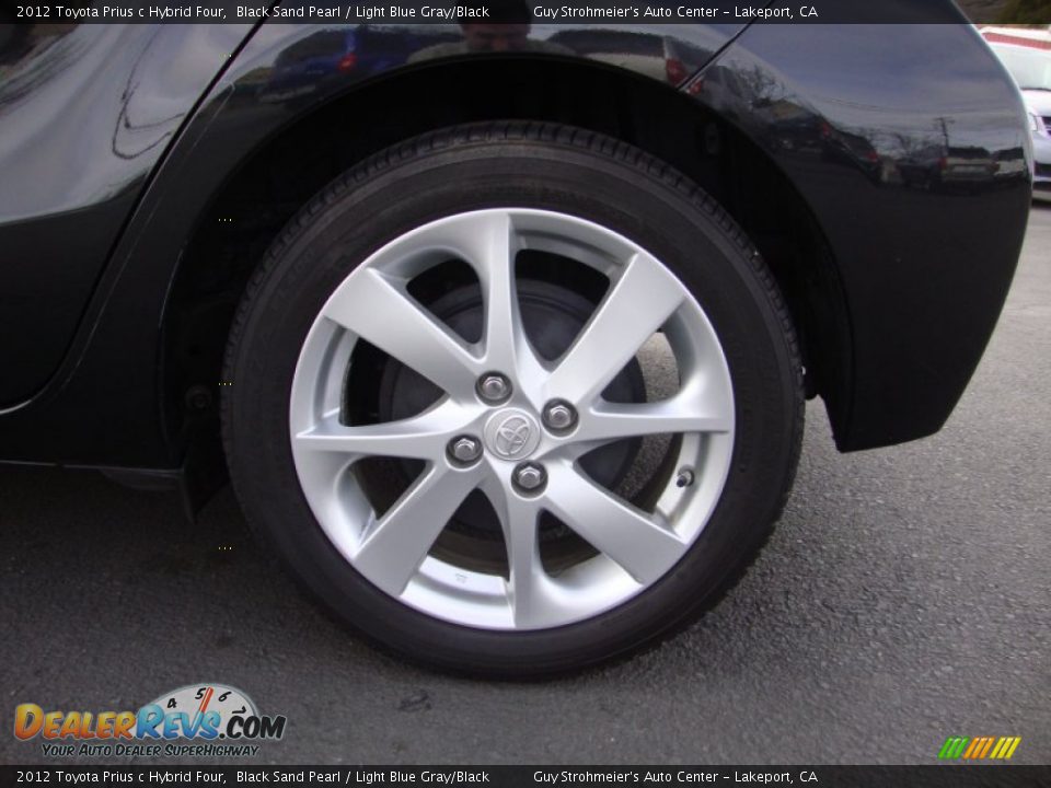 2012 Toyota Prius c Hybrid Four Black Sand Pearl / Light Blue Gray/Black Photo #24