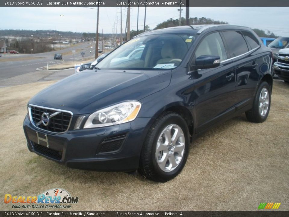 2013 Volvo XC60 3.2 Caspian Blue Metallic / Sandstone Photo #7