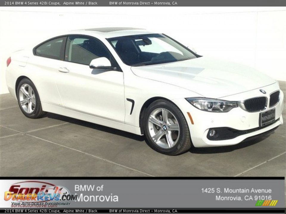 2014 BMW 4 Series 428i Coupe Alpine White / Black Photo #1