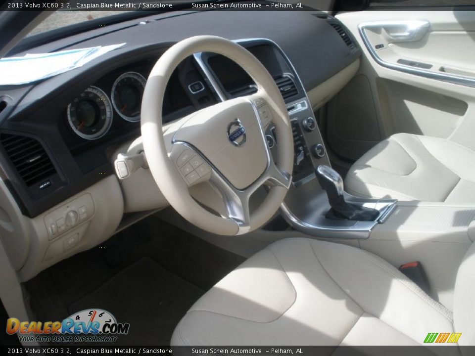 2013 Volvo XC60 3.2 Caspian Blue Metallic / Sandstone Photo #16