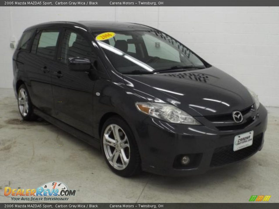 2006 Mazda MAZDA5 Sport Carbon Gray Mica / Black Photo #20