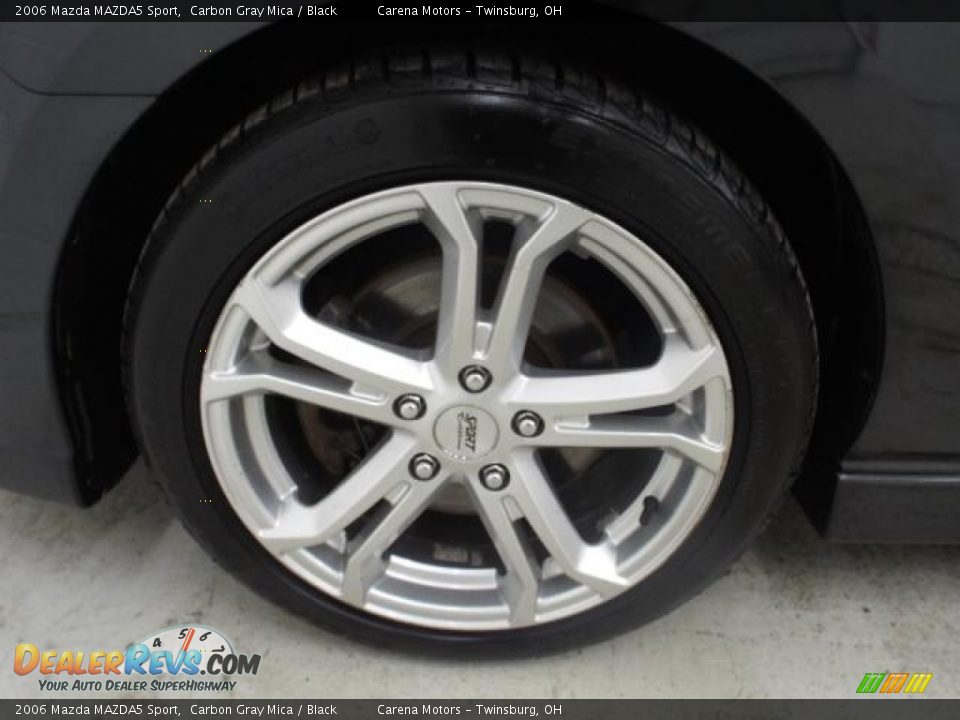 2006 Mazda MAZDA5 Sport Carbon Gray Mica / Black Photo #25