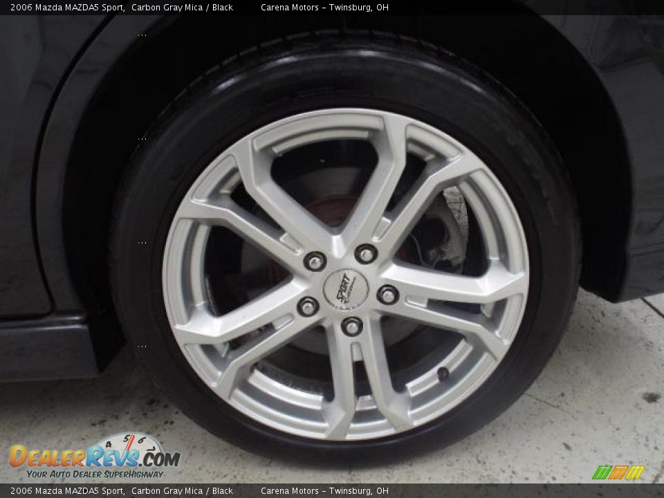 2006 Mazda MAZDA5 Sport Carbon Gray Mica / Black Photo #26