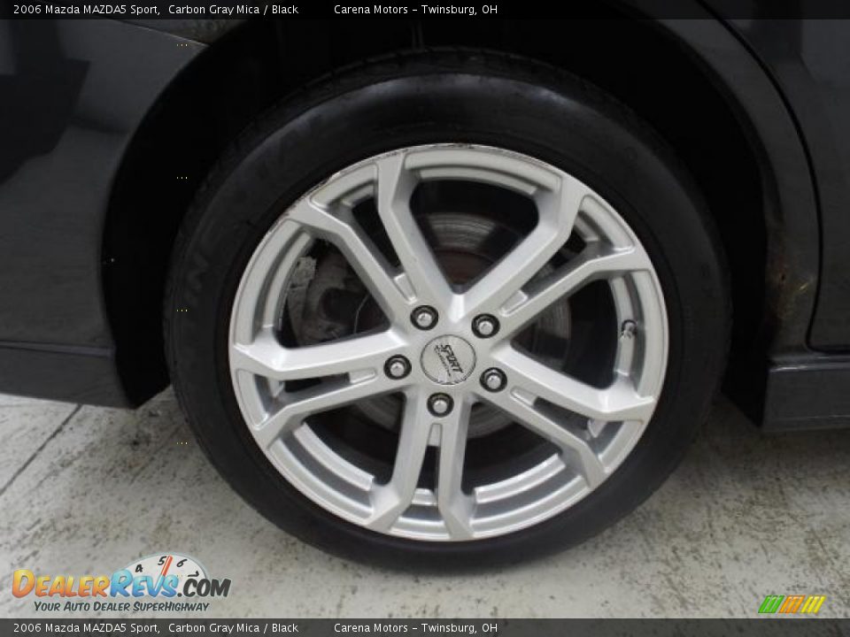 2006 Mazda MAZDA5 Sport Carbon Gray Mica / Black Photo #27