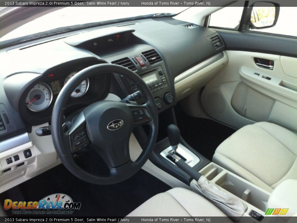 2013 Subaru Impreza 2.0i Premium 5 Door Satin White Pearl / Ivory Photo #8