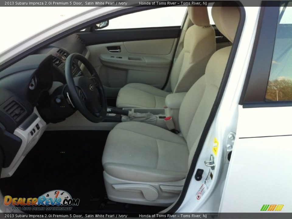 2013 Subaru Impreza 2.0i Premium 5 Door Satin White Pearl / Ivory Photo #10