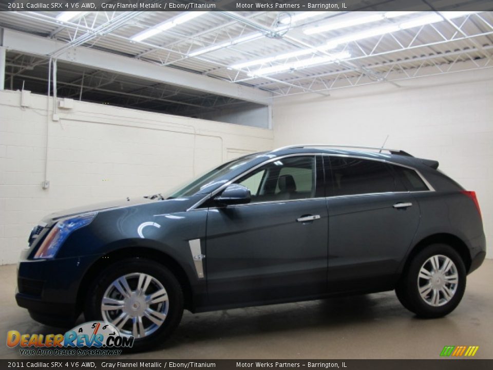 2011 Cadillac SRX 4 V6 AWD Gray Flannel Metallic / Ebony/Titanium Photo #4