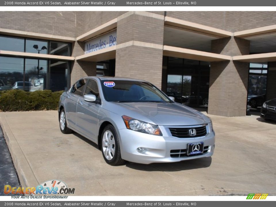 2008 Honda Accord EX V6 Sedan Alabaster Silver Metallic / Gray Photo #1