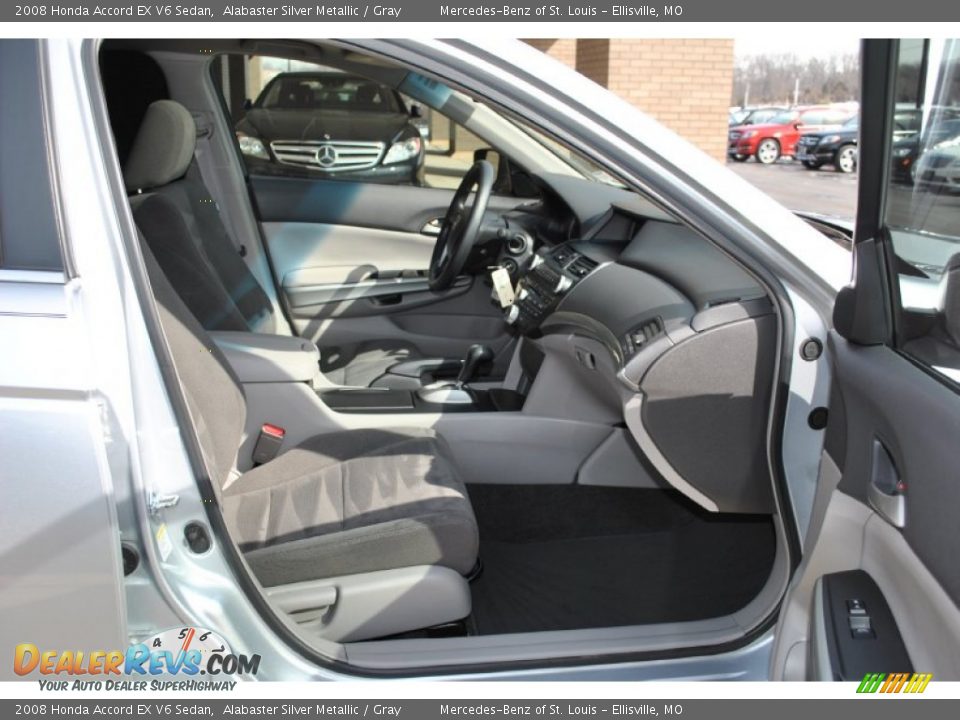 2008 Honda Accord EX V6 Sedan Alabaster Silver Metallic / Gray Photo #4