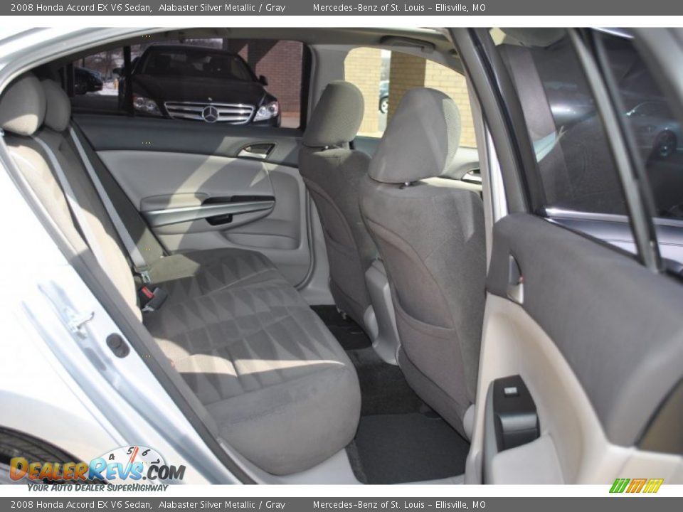 2008 Honda Accord EX V6 Sedan Alabaster Silver Metallic / Gray Photo #5