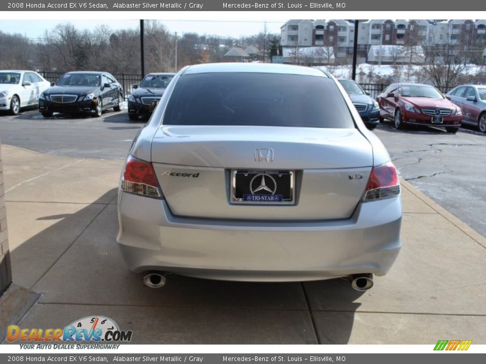 2008 Honda Accord EX V6 Sedan Alabaster Silver Metallic / Gray Photo #6