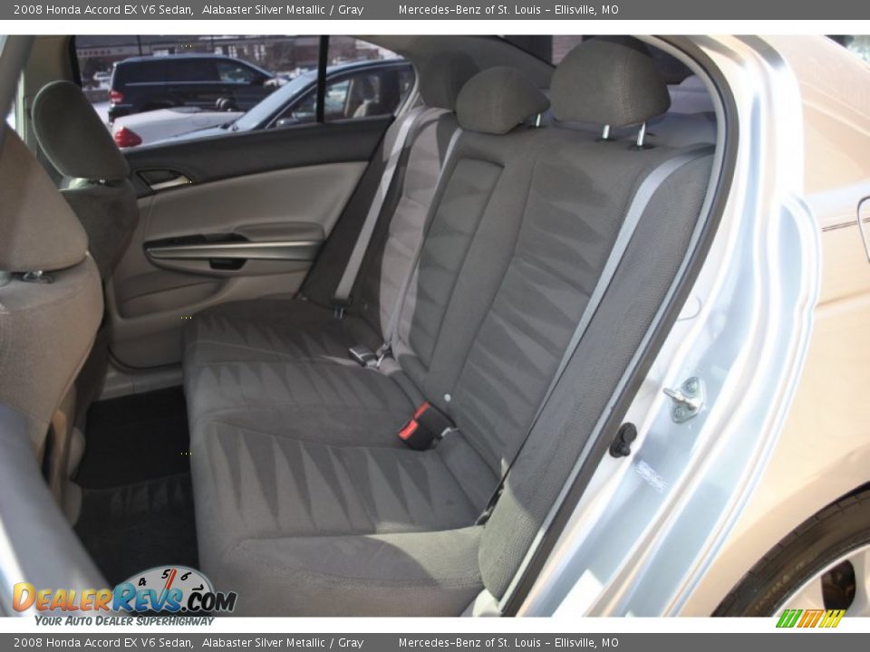 2008 Honda Accord EX V6 Sedan Alabaster Silver Metallic / Gray Photo #9