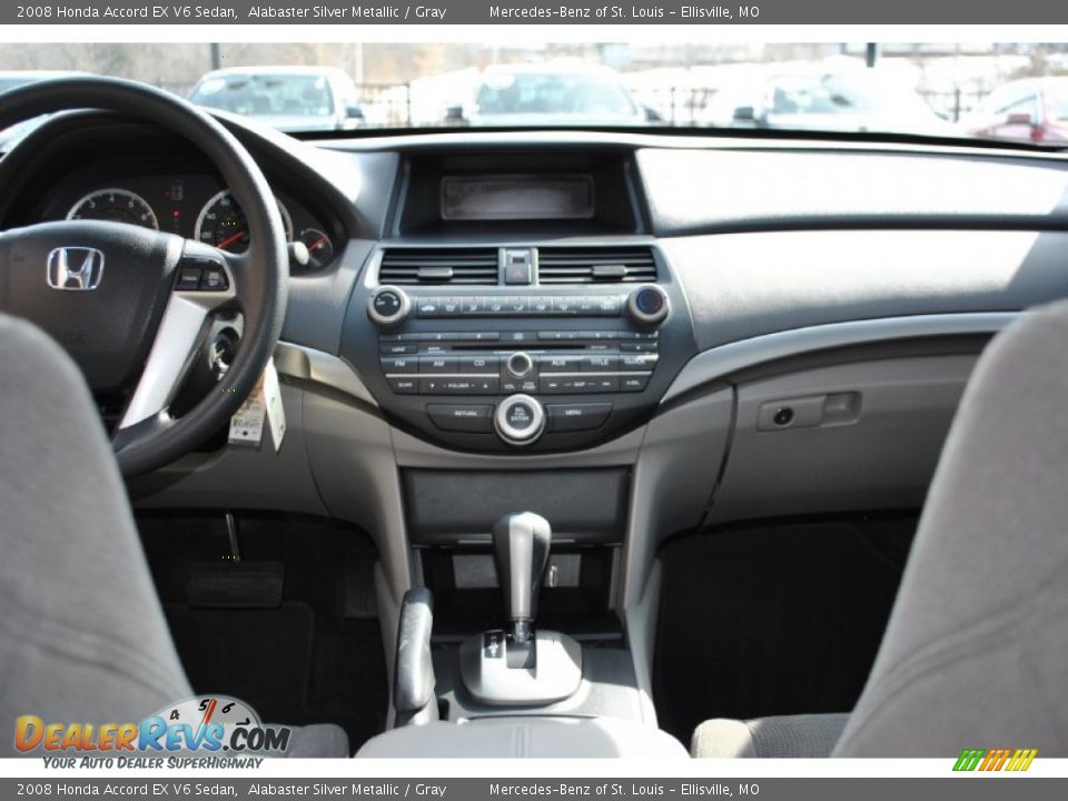 2008 Honda Accord EX V6 Sedan Alabaster Silver Metallic / Gray Photo #10