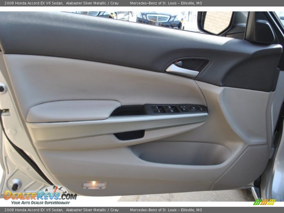 2008 Honda Accord EX V6 Sedan Alabaster Silver Metallic / Gray Photo #11