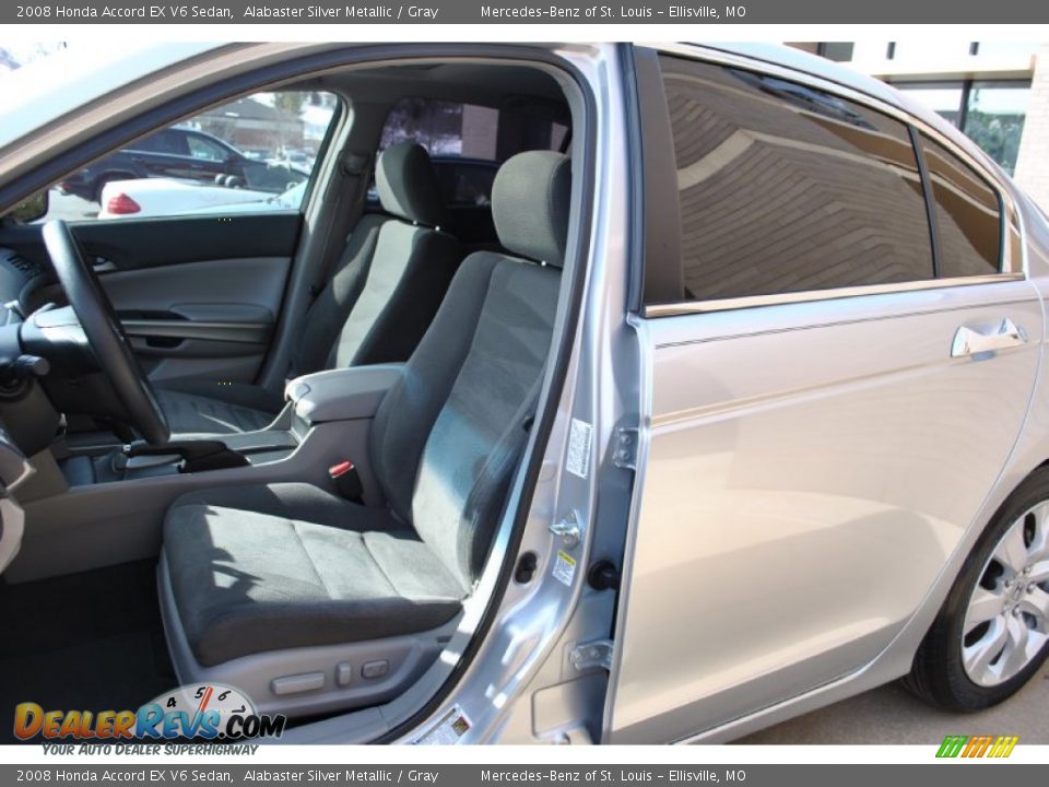 2008 Honda Accord EX V6 Sedan Alabaster Silver Metallic / Gray Photo #12