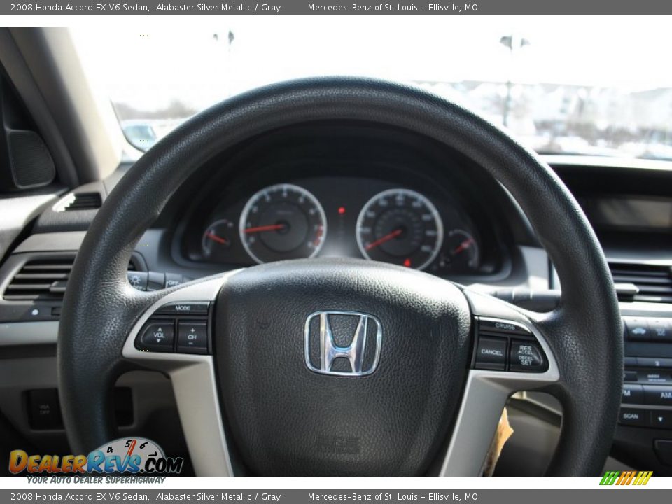 2008 Honda Accord EX V6 Sedan Alabaster Silver Metallic / Gray Photo #14