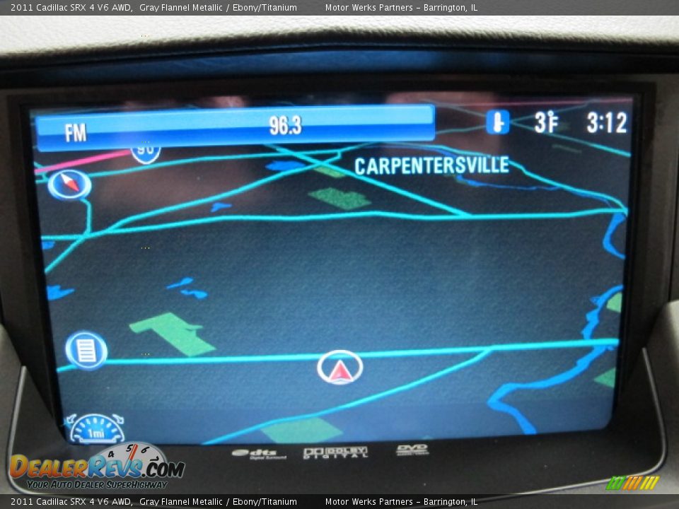 2011 Cadillac SRX 4 V6 AWD Gray Flannel Metallic / Ebony/Titanium Photo #30