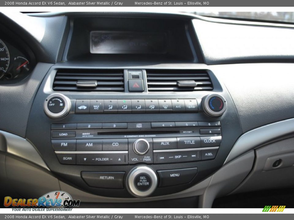 2008 Honda Accord EX V6 Sedan Alabaster Silver Metallic / Gray Photo #15