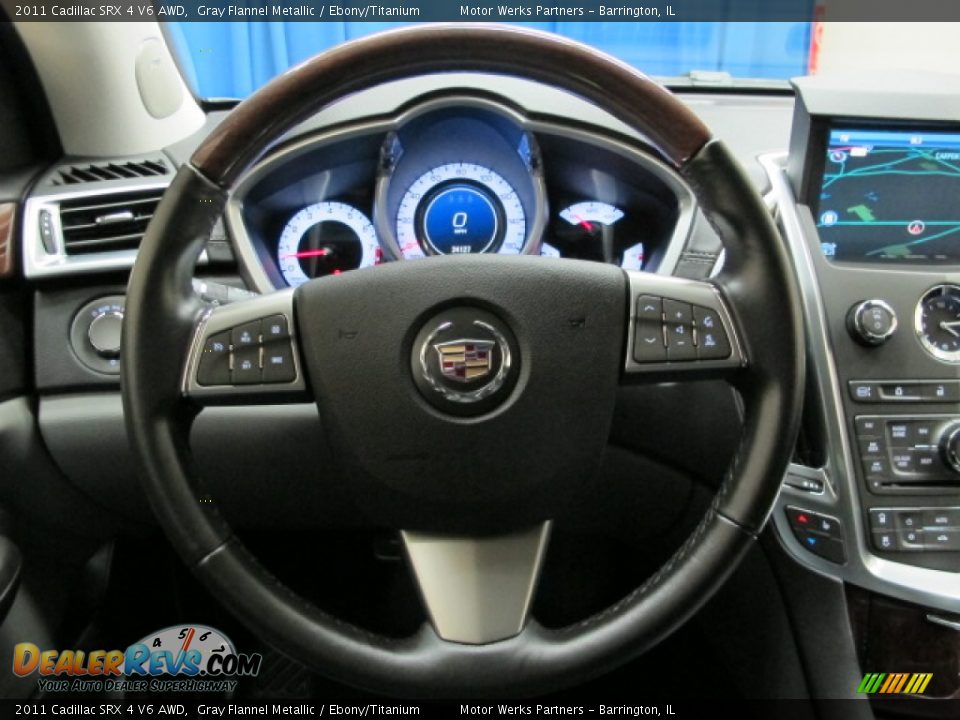 2011 Cadillac SRX 4 V6 AWD Gray Flannel Metallic / Ebony/Titanium Photo #31