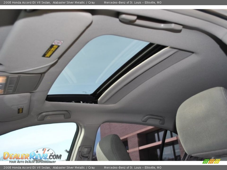 2008 Honda Accord EX V6 Sedan Alabaster Silver Metallic / Gray Photo #16