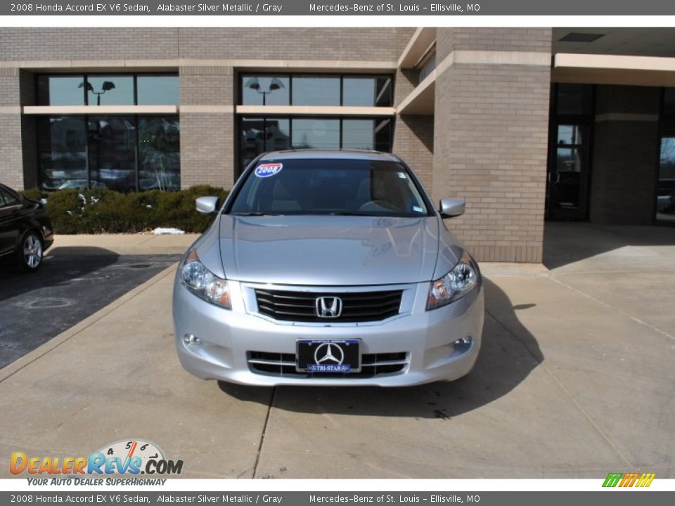 2008 Honda Accord EX V6 Sedan Alabaster Silver Metallic / Gray Photo #18
