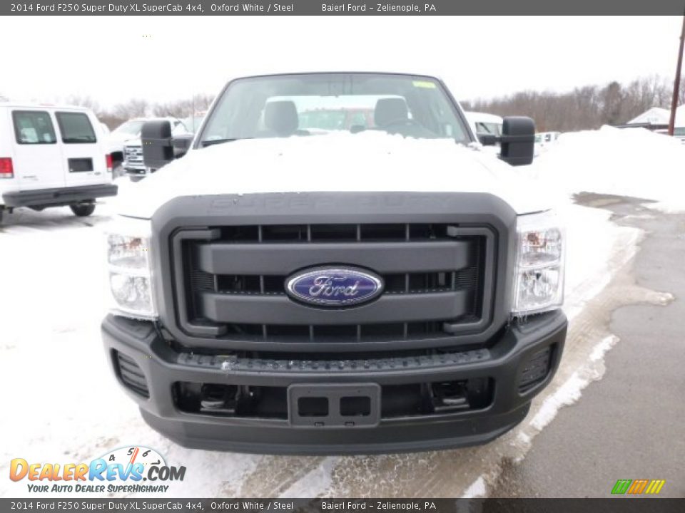 2014 Ford F250 Super Duty XL SuperCab 4x4 Oxford White / Steel Photo #3