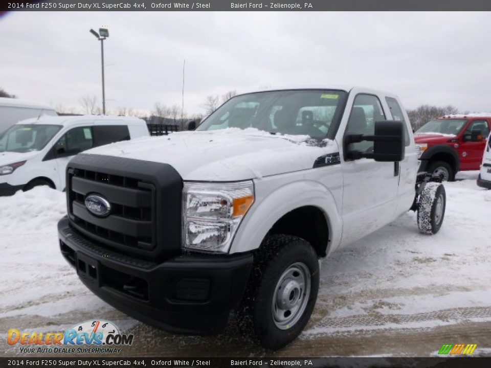 2014 Ford F250 Super Duty XL SuperCab 4x4 Oxford White / Steel Photo #4