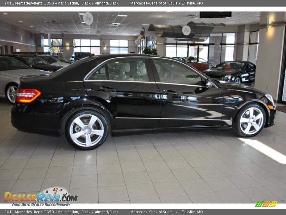 2011 Mercedes-Benz E 350 4Matic Sedan Black / Almond/Black Photo #2