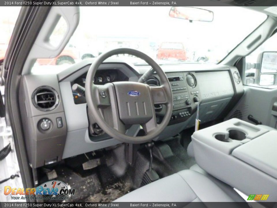 Steel Interior - 2014 Ford F250 Super Duty XL SuperCab 4x4 Photo #13