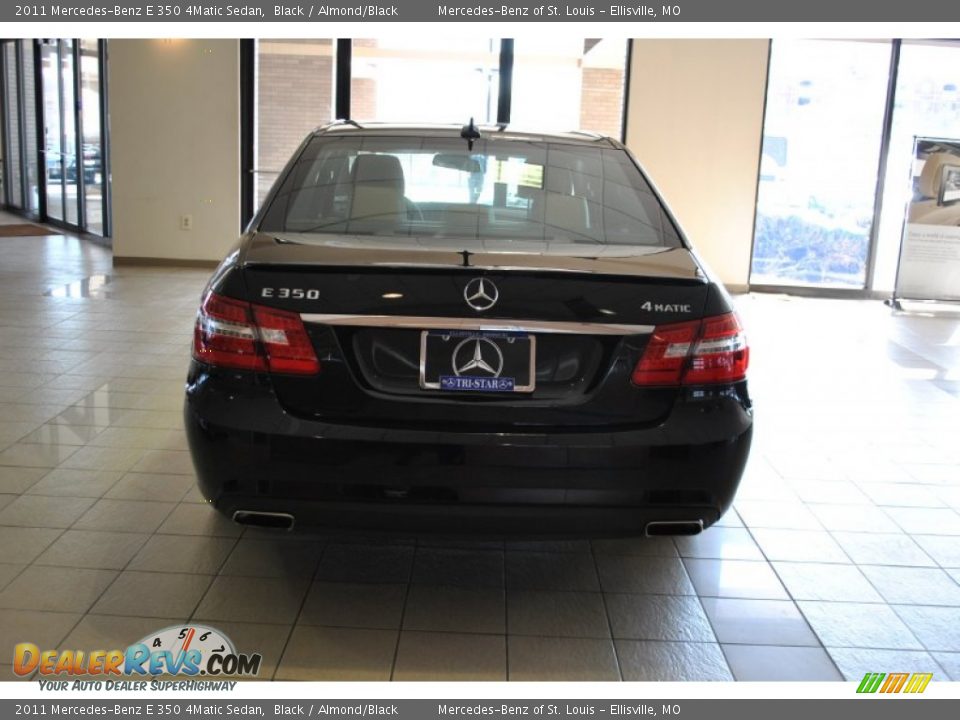 2011 Mercedes-Benz E 350 4Matic Sedan Black / Almond/Black Photo #10